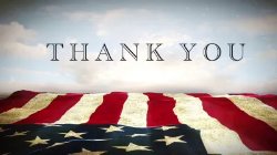 Thank you with American flag